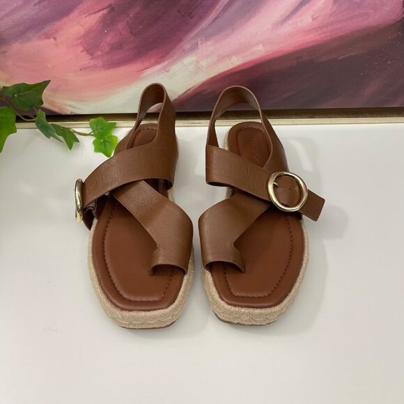 Nordstrom Perri Thong Slingback Espadrille Sandal in Tan 6.5 - Picture 8 of 12